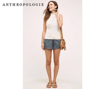 Anthropologie Women’s Hei Hei Dobby Beachcomber Embroidered 100% Cotton Shorts